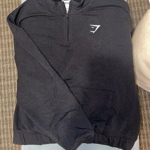 COPY - Black Gym shark crop sweatshirt